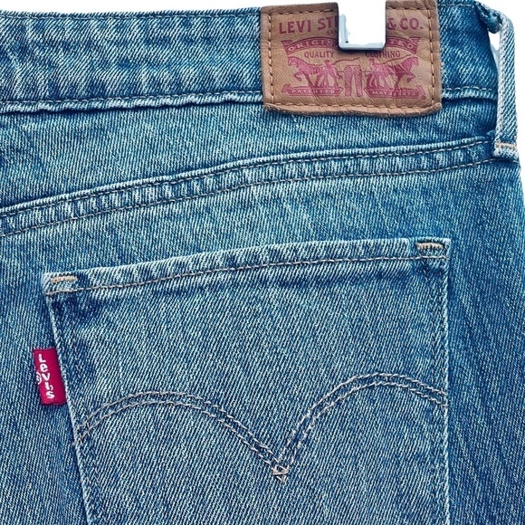 LEVI’S Denim Jeans 711 Skinny Medium Blue Wash Size 27 gray raw distress - Picture 7 of 16